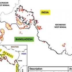 বাংলাদেশ-ভারত মানচিত্র থেকে মুছে গেল ছিটমহল