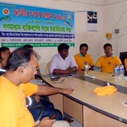 মৎস্য সপ্তাহ উপলক্ষে শরণখোলা প্রেসক্লাবে গণমাধ্যমকর্মীদের সাথে মতবিনিময়
